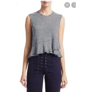 ALC striped linen tank top